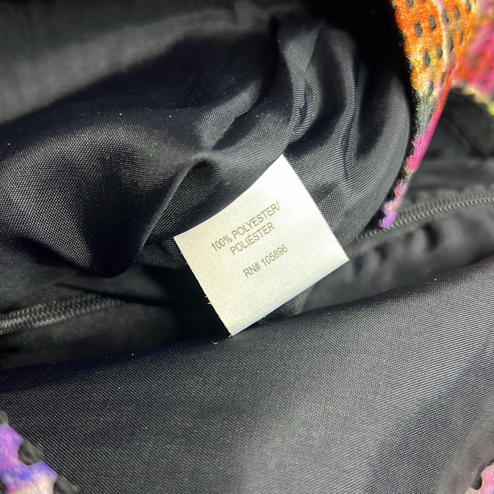 WORTH Azalea Grape Ice Black Mesh Printed Net Mesh Floral Multicolor Skirt - Picture 7 of 8